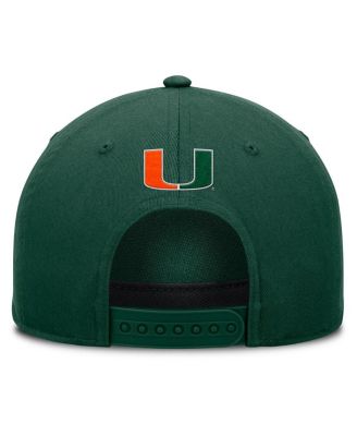 Men's Green Miami Hurricanes Foul Ball Rope Adjustable Hat