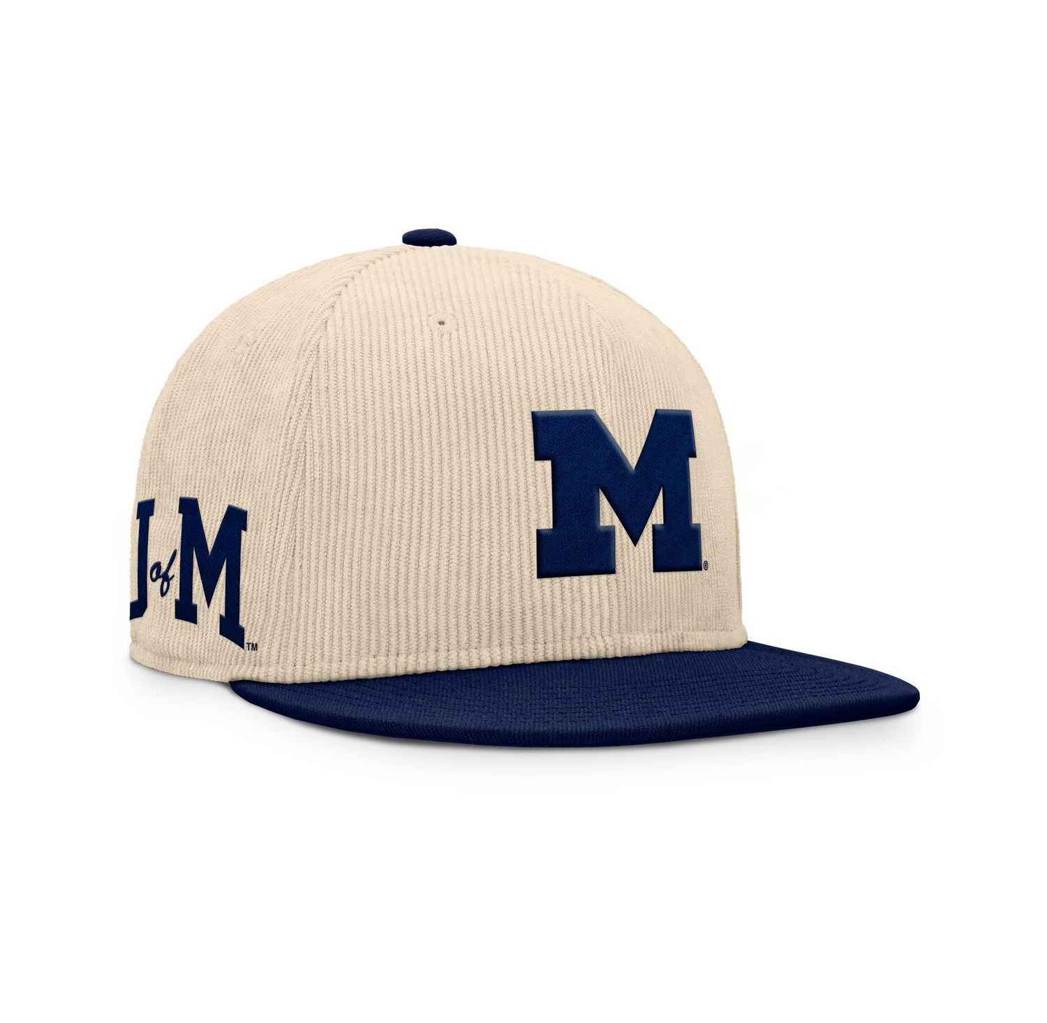 Men's Tan Michigan Wolverines Catcher Snapback Hat