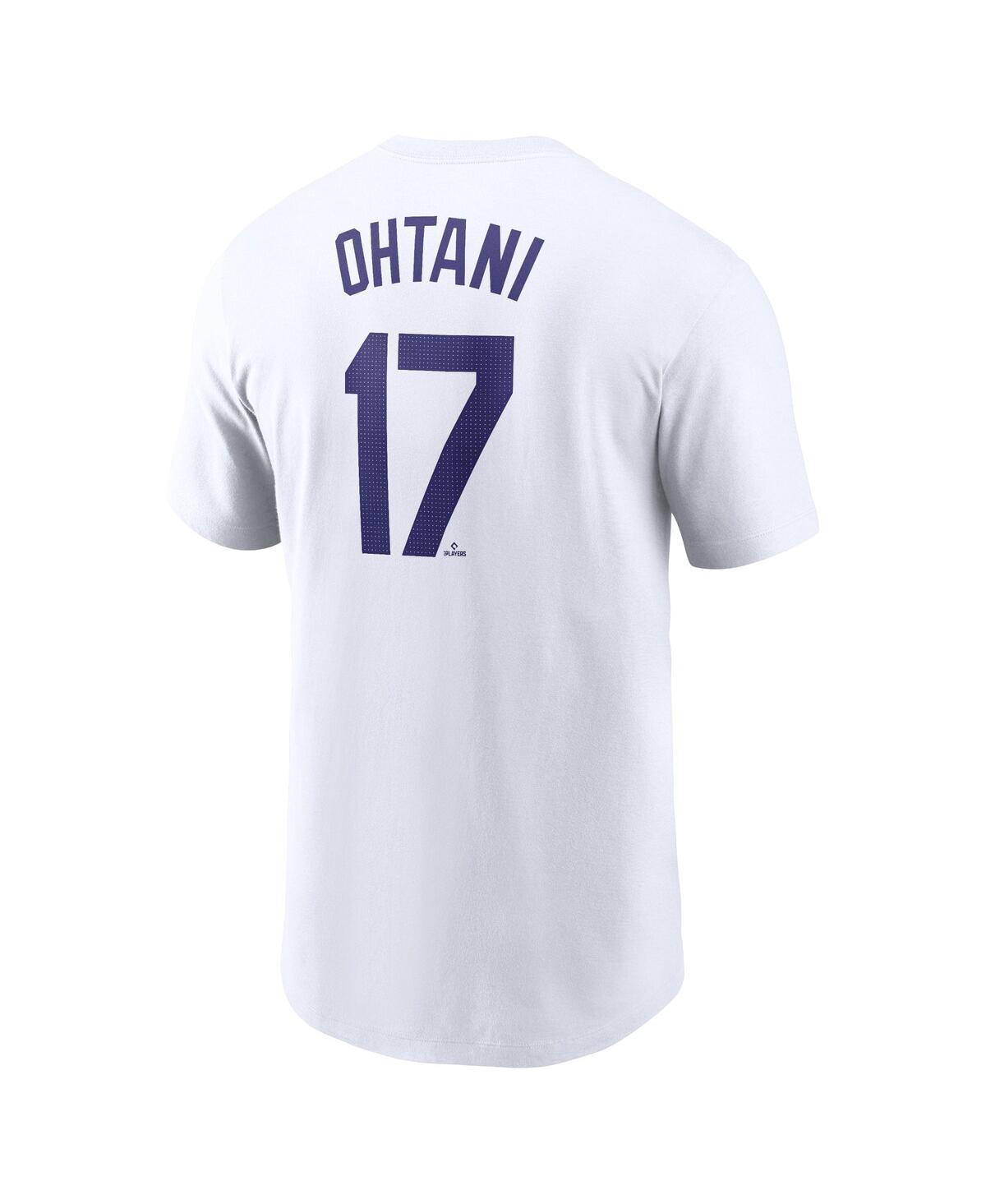 Nike Men's Shohei Ohtani White Los Angeles Dodgers 2024 Fuse Name Number T-shirt In White