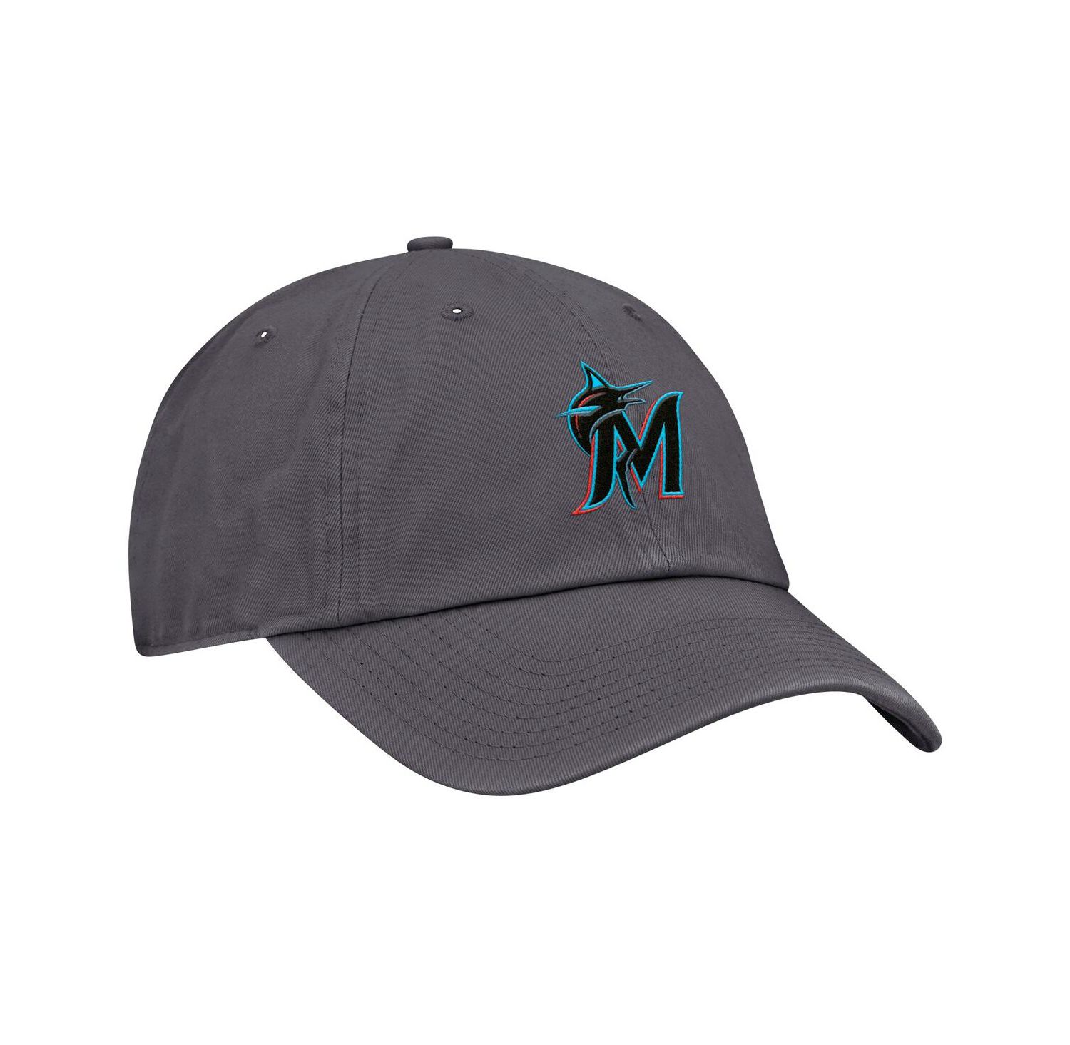 Men's Gray Miami Marlins Club Adjustable Hat