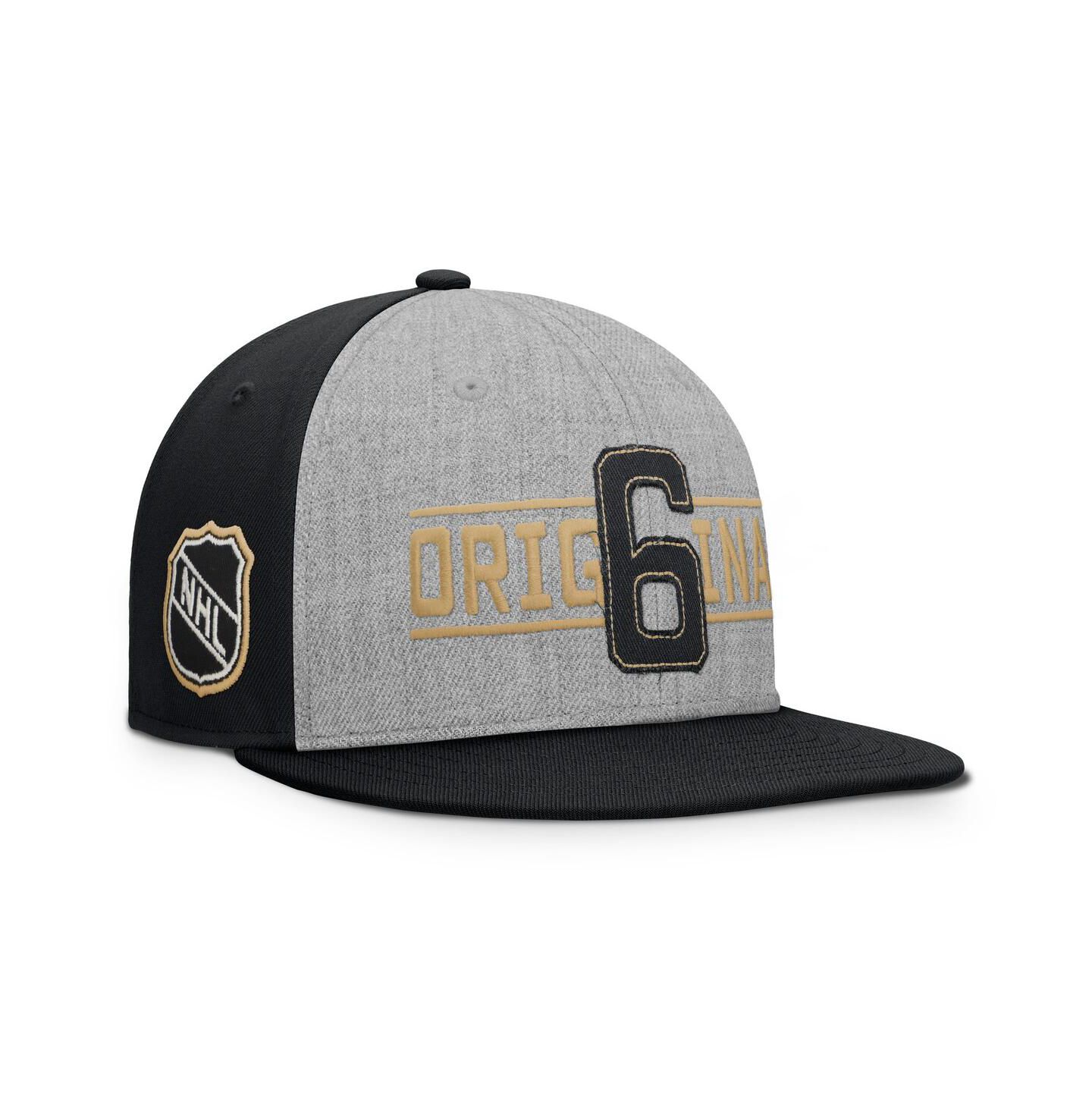 Мужская кепка Fanatics Gray Original 6 Henley Snapback Hat — фото 1