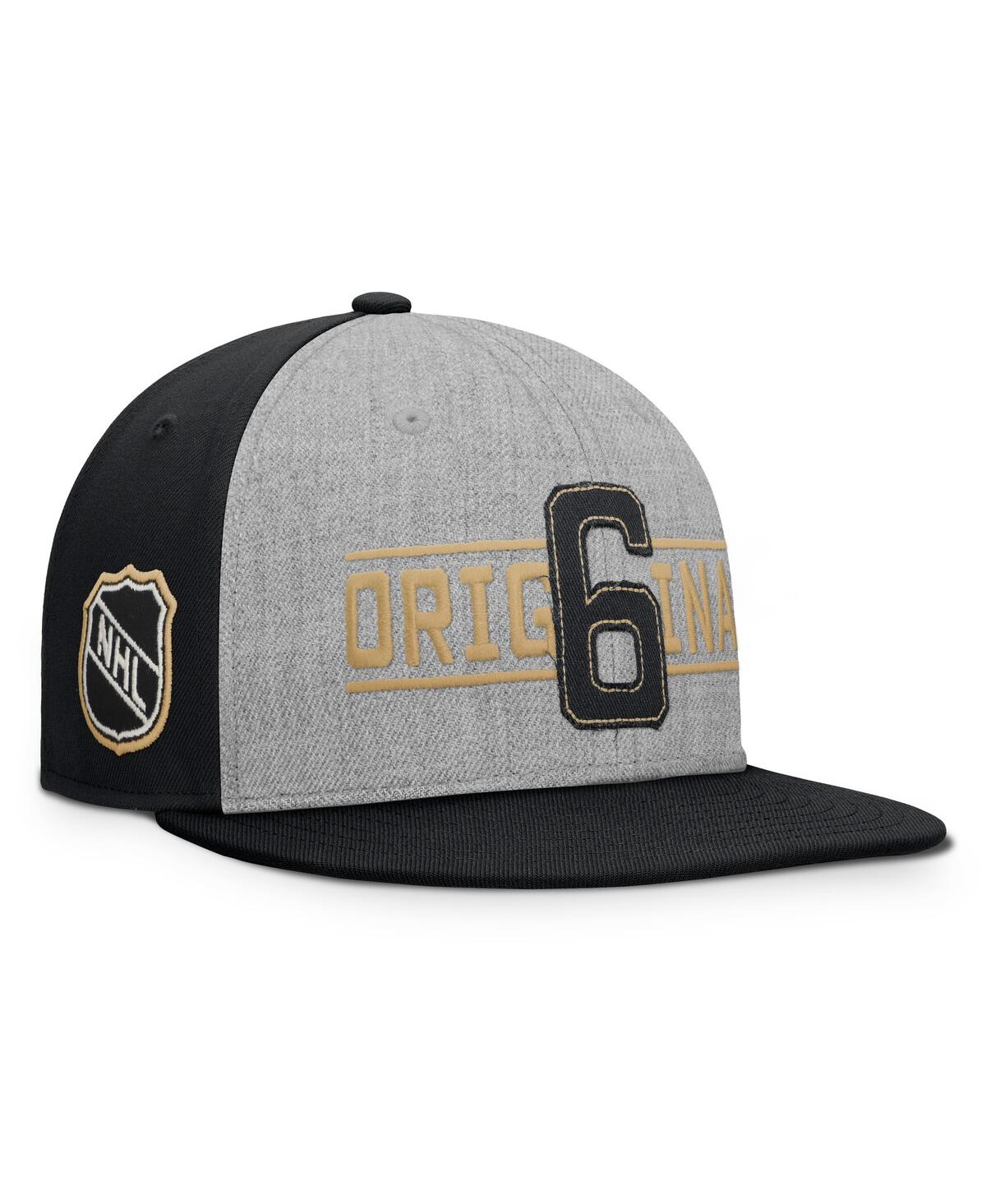 Fanatics Men's Gray Original 6 Henley Snapback Hat In Gray,black