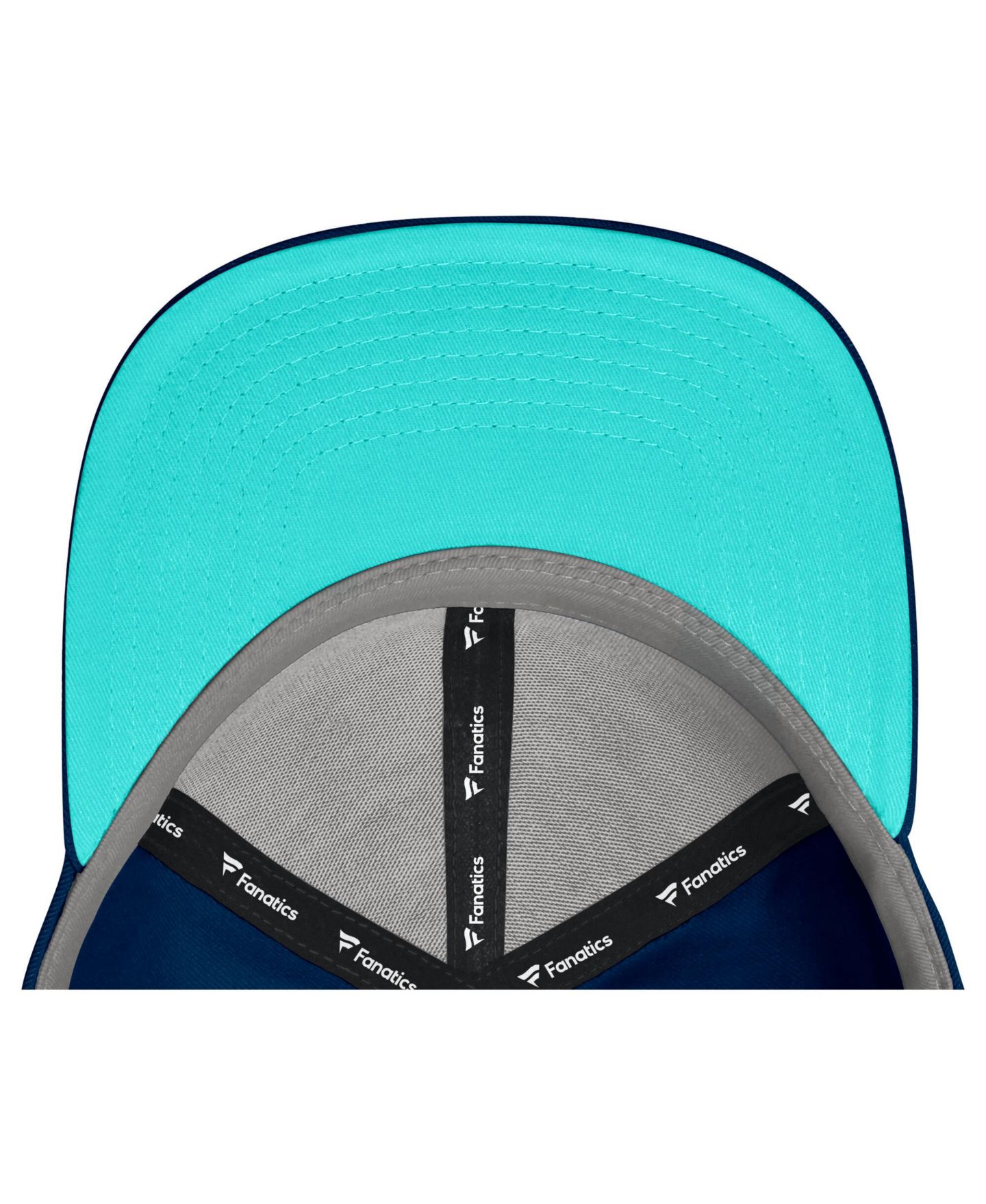Мужская кепка Fanatics White/Deep Sea Blue Seattle Kraken Authentic Pro Hometown Rink Foam Trucker Snapback Hat — фото 2