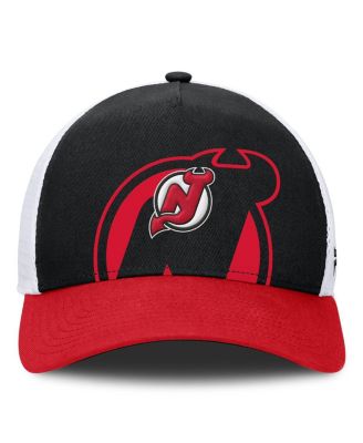 Men's Black/Red New Jersey Devils Authentic Pro A-Frame Rink Adjustable Hat