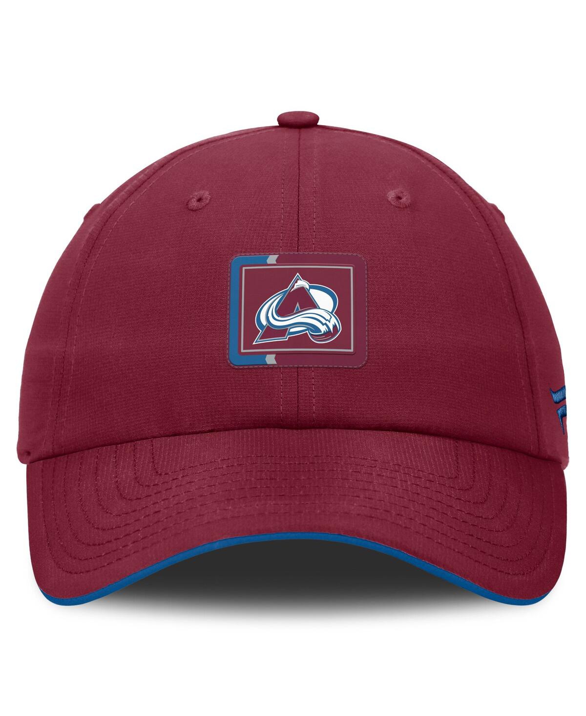 Fanatics Men's Burgundy/blue Colorado Avalanche Authentic Pro Ripstop Adjustable Hat In Burgundy,blue