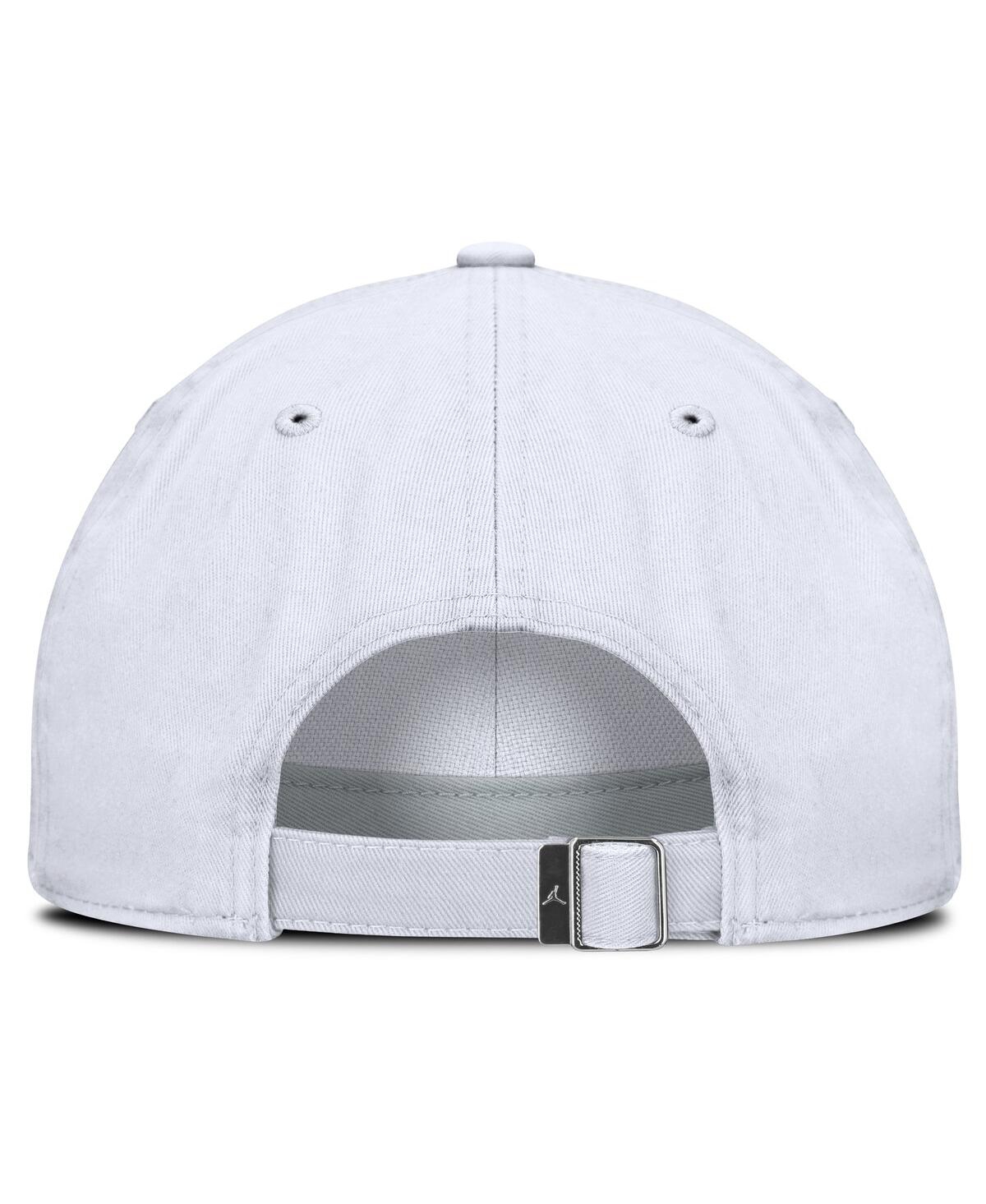 JORDAN MEN'S WHITE MICHIGAN WOLVERINES CORE CLUB MASCOT WORDMARK ADJUSTABLE HAT 