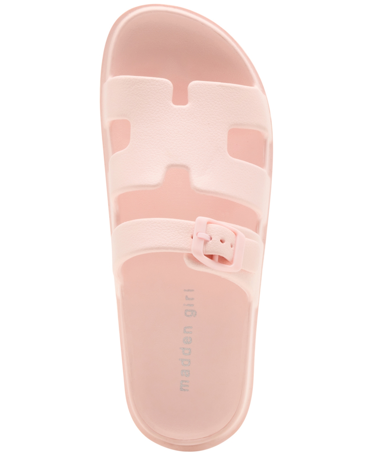 Madden Girl Darliing Banded Footbed Slide Sandals In Pink