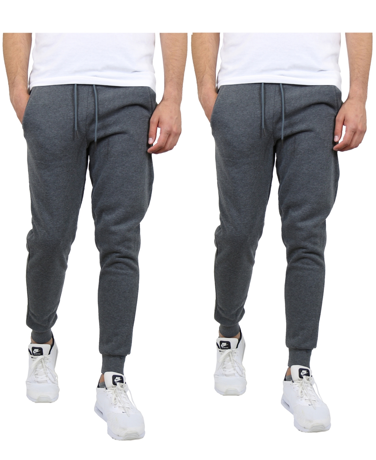 Blue Ice Men's 2-pack Fleece-lined Jogger Sweatpants In Charcoal
