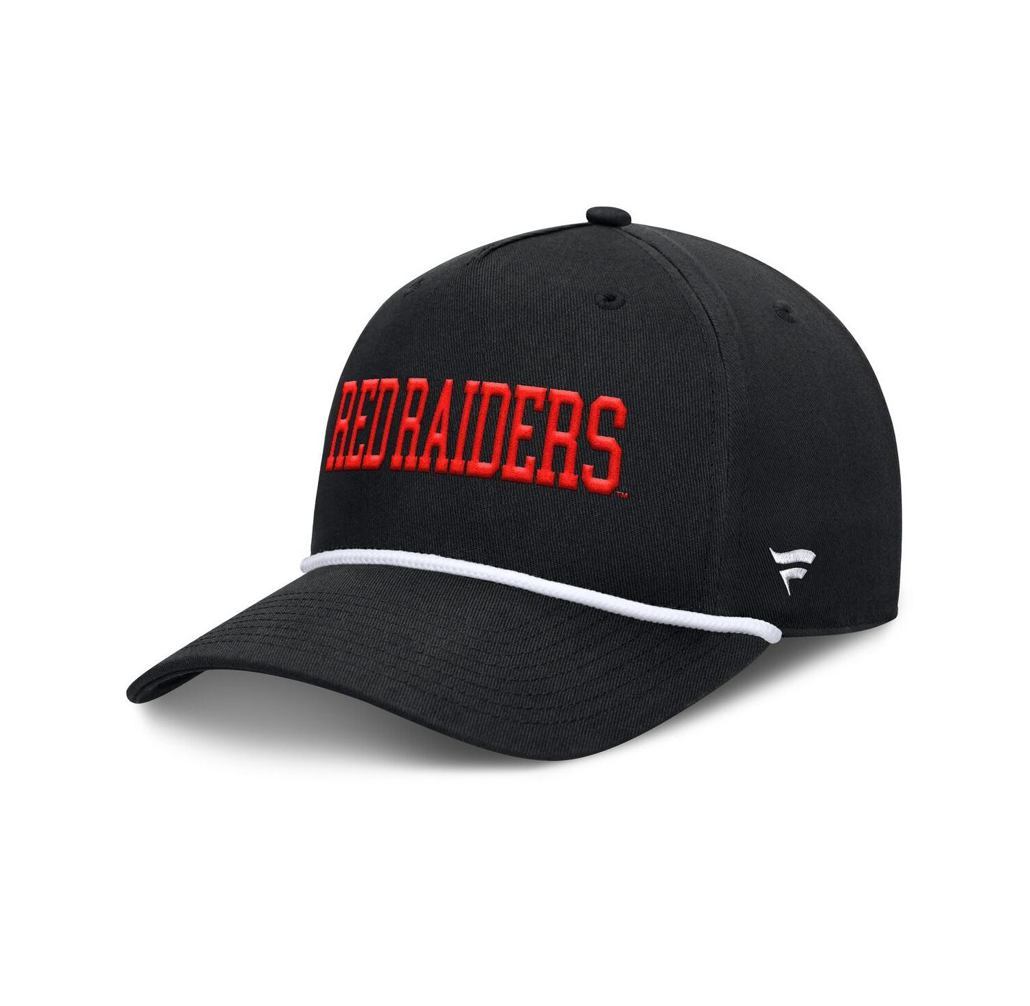 Men's Black Texas Tech Red Raiders Foul Ball Rope Adjustable Hat