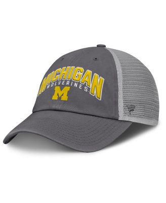 Fanatics - Men's  Charcoal Michigan Wolverines Ionic Trucker Adjustable Hat