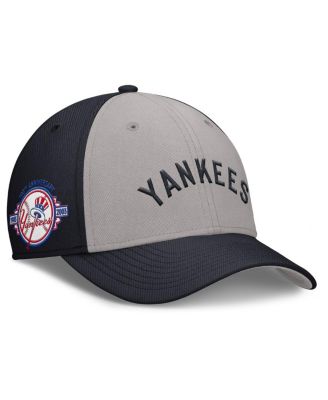 Nike - Men's  Navy/Gray New York Yankees Rise Swoosh Performance Flex Hat