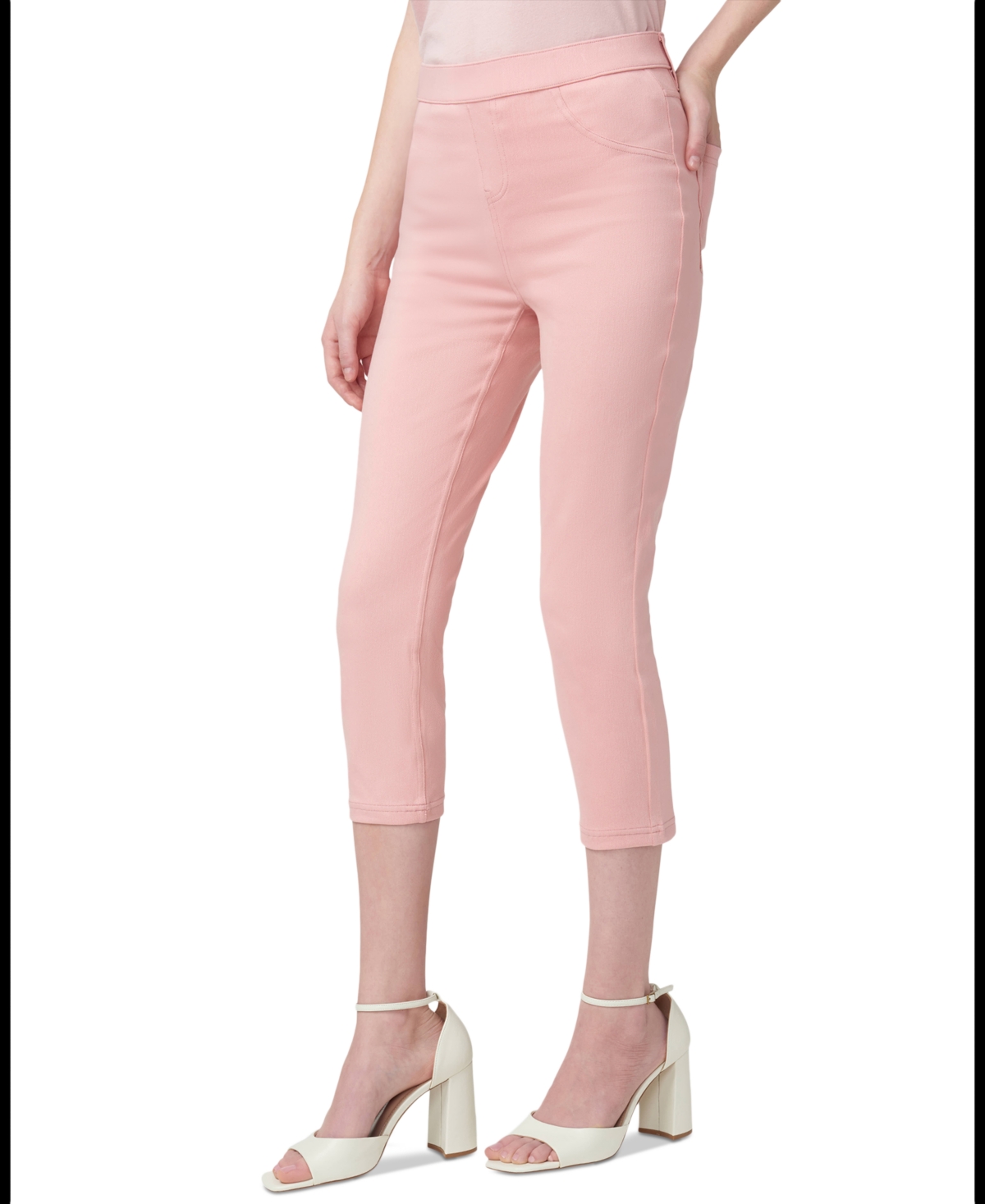 Hue Women's Mid-rise Pull-on Denim Capri Leggings In Bridal Ros