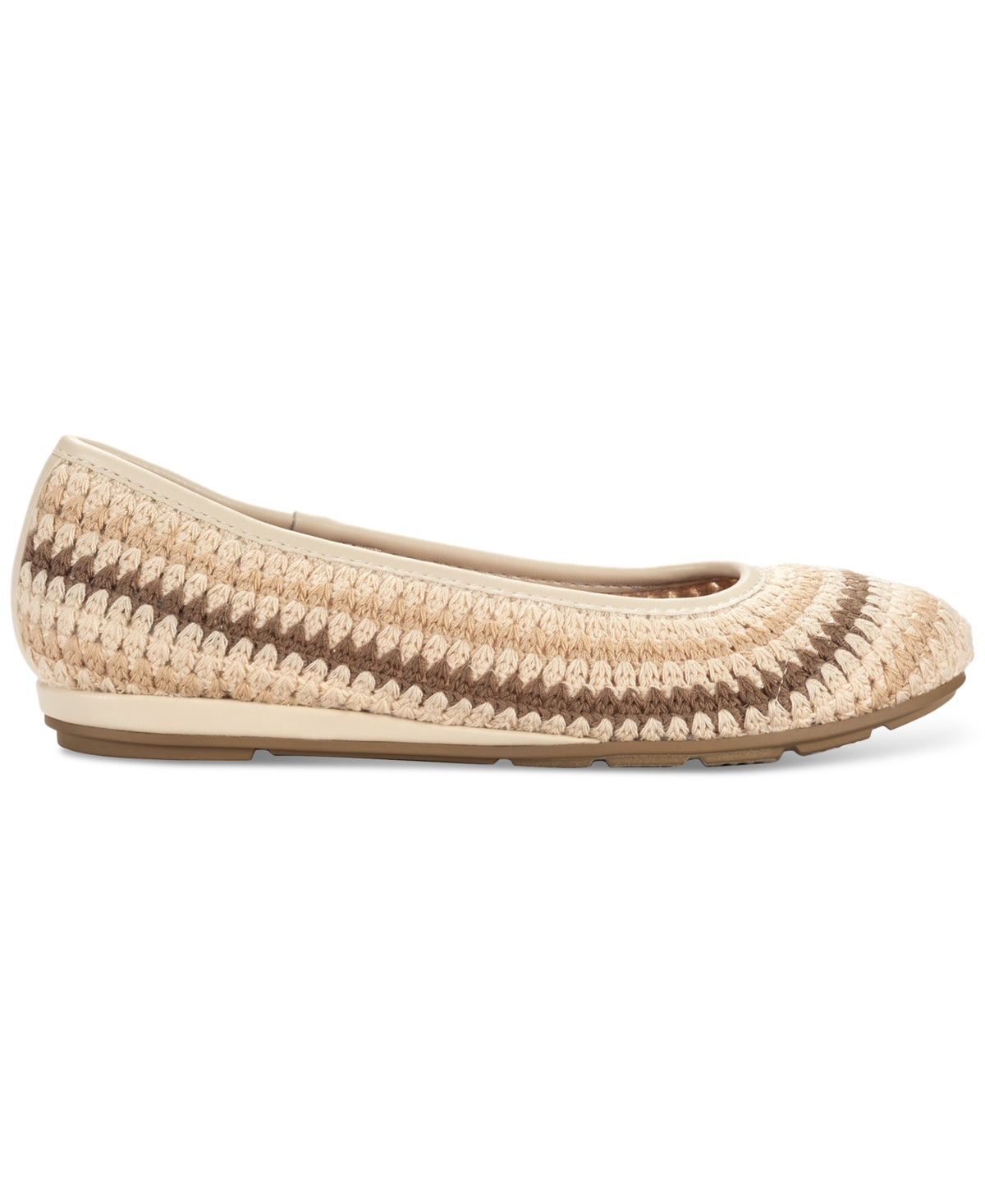Style & Co Women's Elsaa Crochet Flats, Exclusively At Macy's In Creme Cro