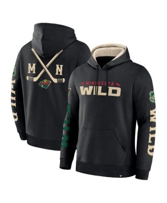 Fanatics - Men's  Black Minnesota Wild Big City Legacy Fleece Pullover Hoodie
