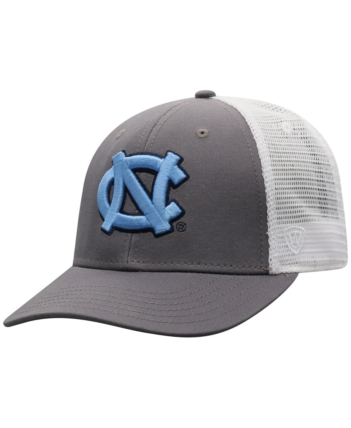 Top Of The World Men's Gray North Carolina Tar Heels Trucker Adjustable Hat In Gray