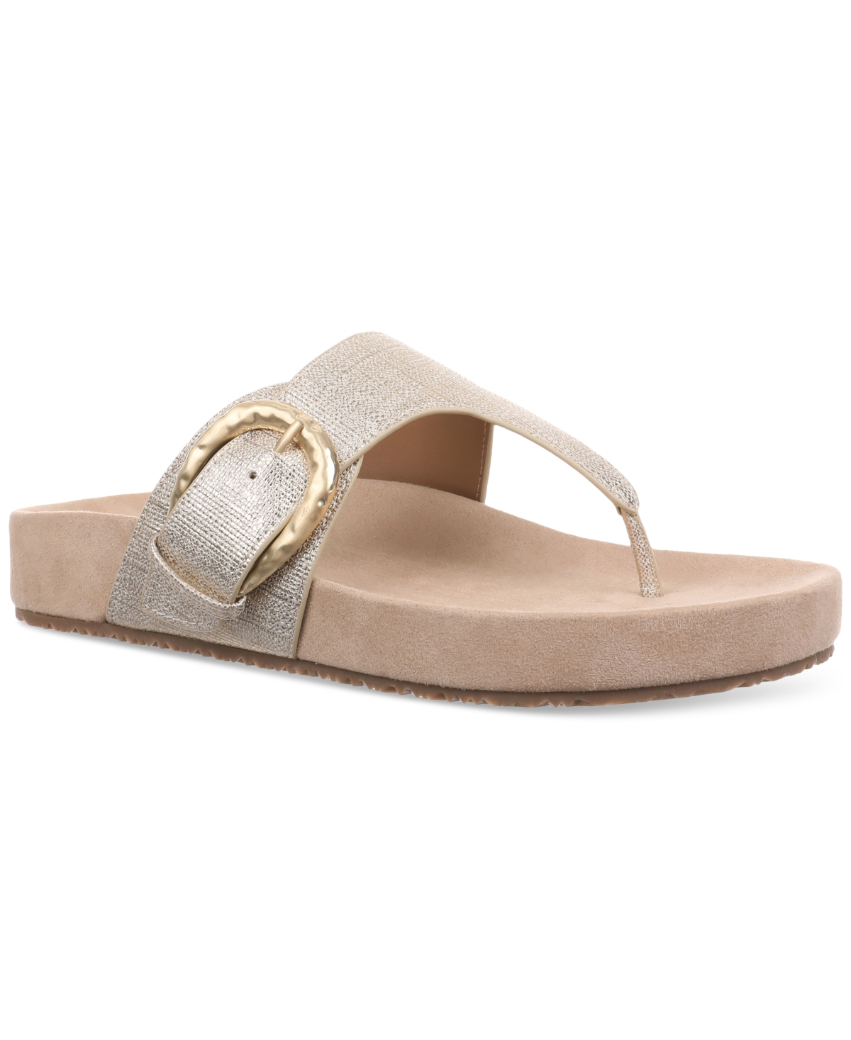 Style & Co Women's Zayaa Flat Sandals, Exclusively At Macy's In Platino