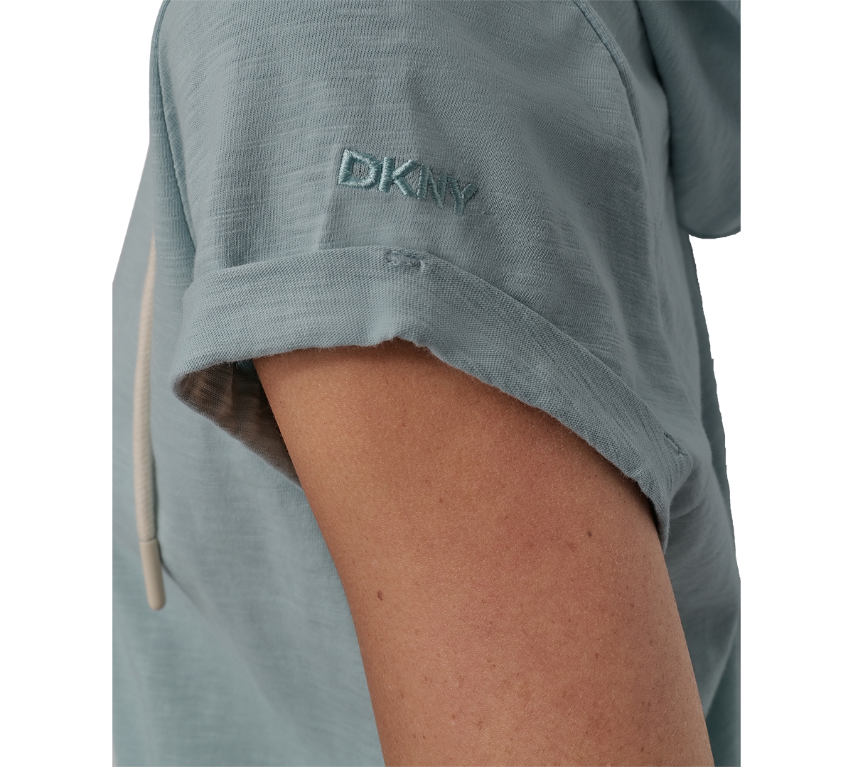 Shop Dkny Sport Women's Roll-sleeve Hooded Sneaker Dress