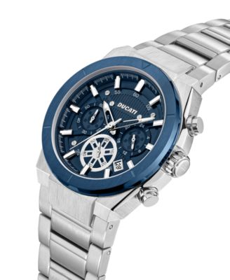 Men's Dress Sport Silver Stainless Steel Watch, 43.5mm