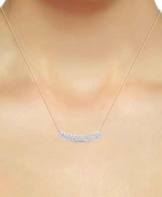 Lab Grown Diamond Cluster 18"  Necklace (2 ct. t.w.) in Sterling Silver or 14k Gold-Plated Sterling Silver