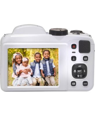 PIXPRO Astro Zoom AZ255 16MP Full HD 3" LCD Screen Digital Camera, White