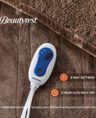 Microlight Electric Reversible Plush to Berber Throw, 60" x 70"