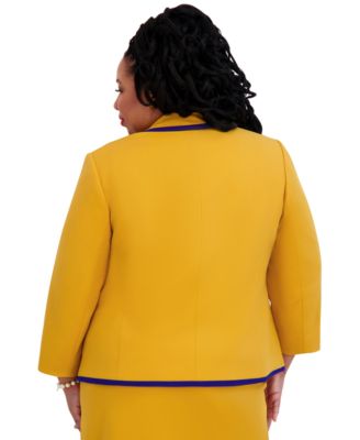 Women's Tipped Blazer, Regular & Plus Sizes
