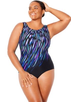 Women's Chlorine Resistant High Neck One Piece Swimsuit