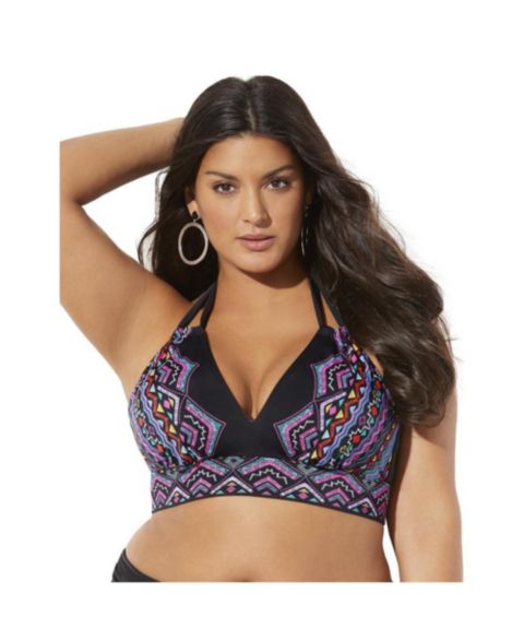 Верх бикини Loop, завязка на шее — Swimsuits for All, цвет: Разноцветный