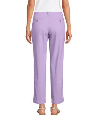 Women's Mid Rise Classic Straight Leg Chino Ankle Pants