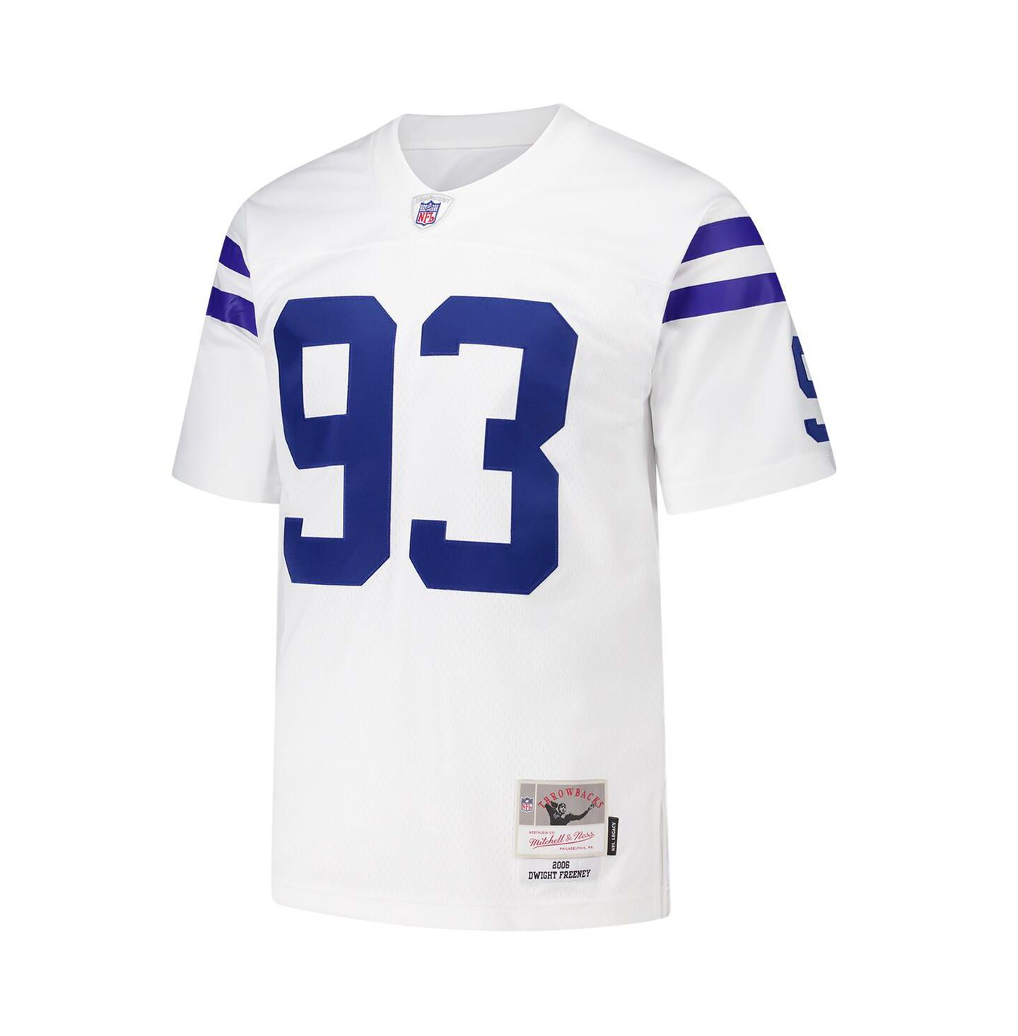 Мужской топ Mitchell & Ness Dwight Freeney White Indianapolis Colts 2006 Legacy Replica Jersey — фото 3