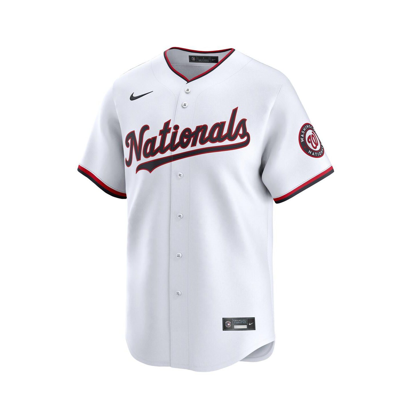 Мужской топ Nike Dylan Crews White Washington Nationals Home Limited Player Jersey — фото 3
