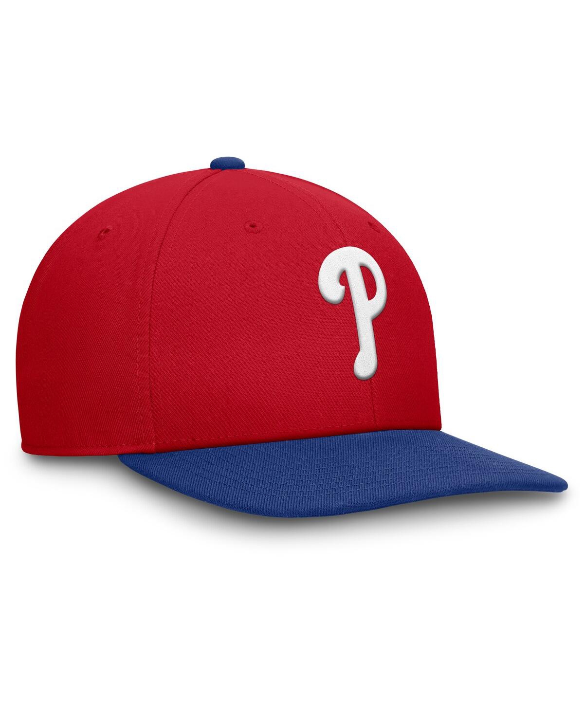 Nike Men's Red/royal Philadelphia Phillies Pro Performance Snapback Hat In Red,royal