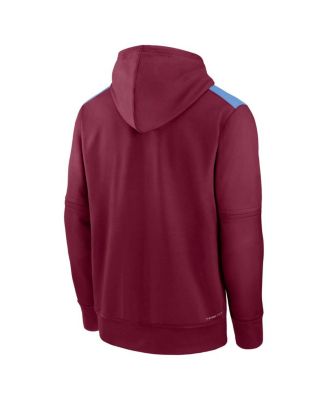 Men's Burgundy Philadelphia Phillies Authentic Collection Performance Pullover Hoodie