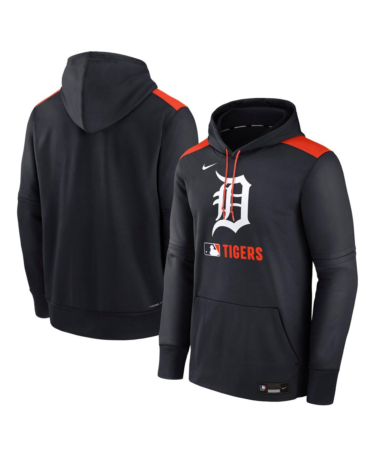 Nike Men's Detroit Tigers Authentic Collection  Therma Mlb Pullover Hoodie In Blue