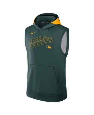Men's Green Athletics Authentic Collection Performance Sleeveless Pullover Hoodie