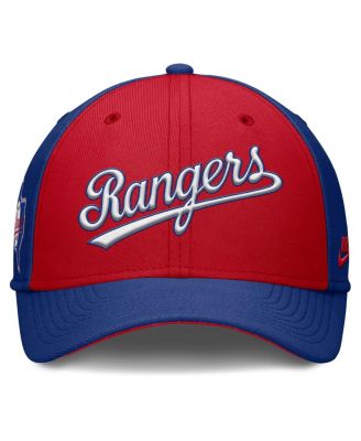 Men's Royal/Red Texas Rangers Rise Swoosh Performance Flex Hat
