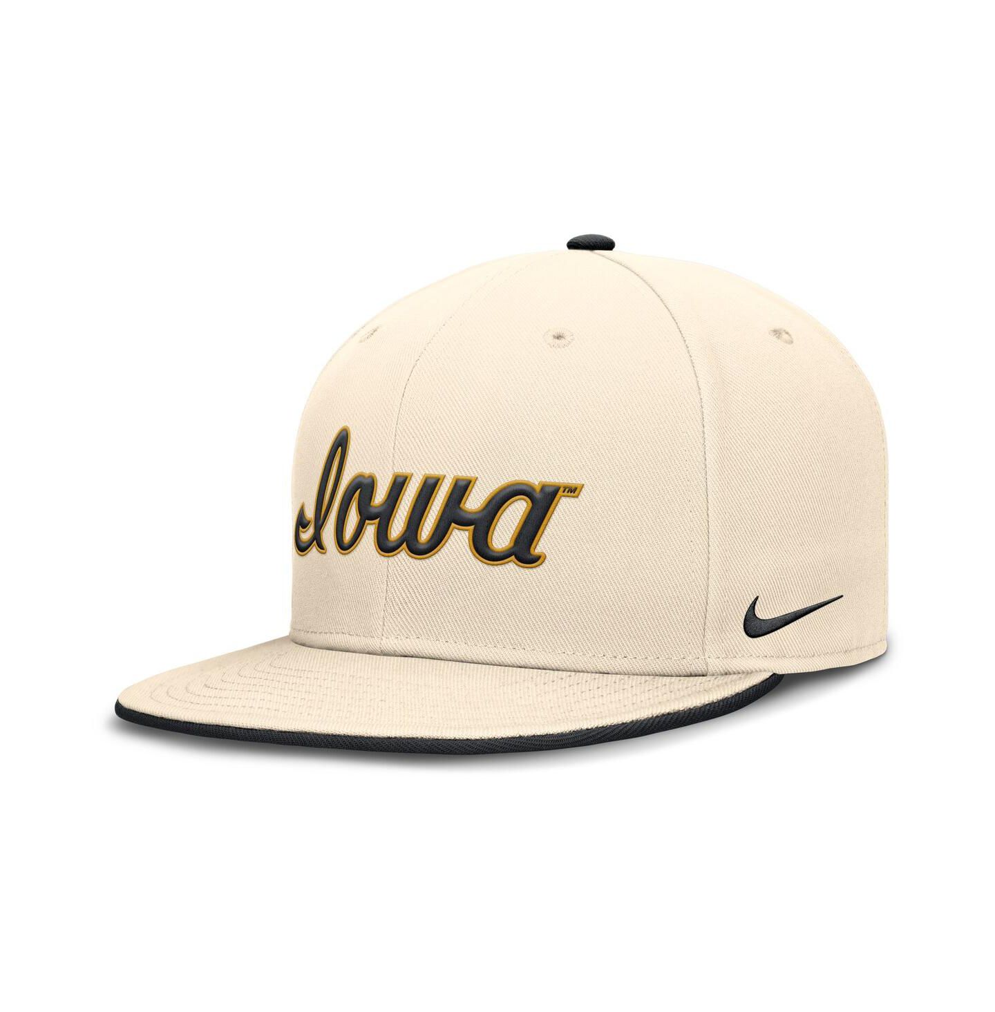 Мужская кепка Nike Natural Iowa Hawkeyes Primetime True Performance Fitted Hat — фото 2