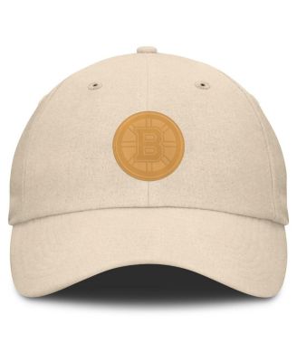 Men's Tan Boston Bruins Front Office Canvas Adjustable Hat