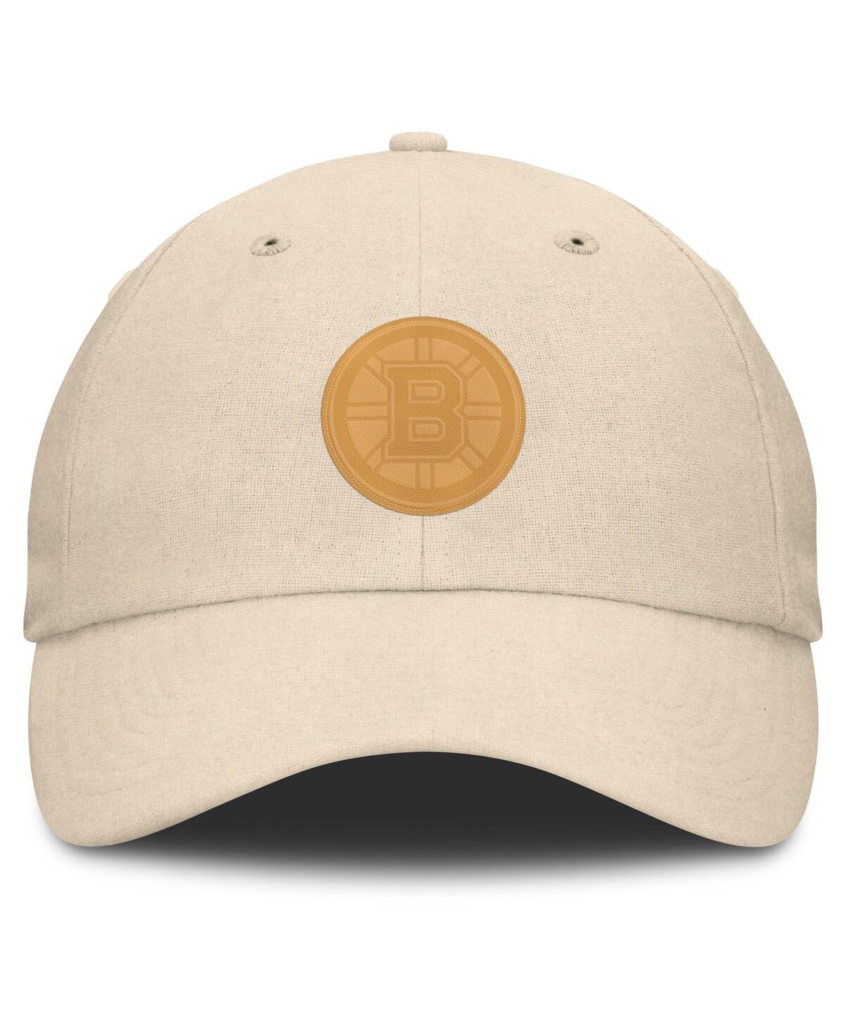 Fanatics Men's Tan Boston Bruins Front Office Canvas Adjustable Hat In Tan