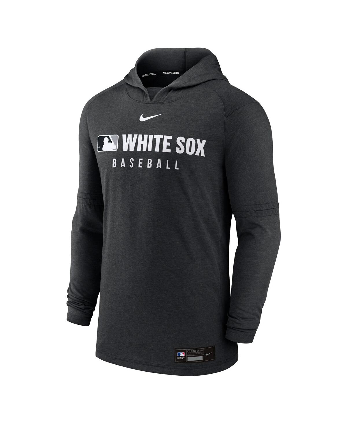 Nike Chicago White Sox Authentic Collection  Men's Dri-fit Mlb Pullover Hoodie In Heather Black