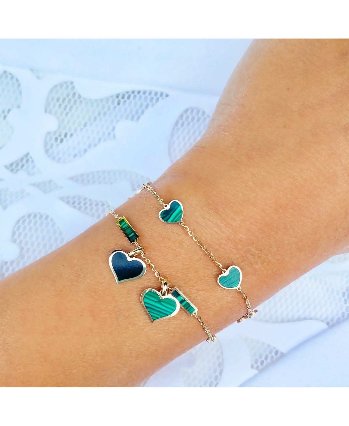 The Lovery Onyx Heart Charm 14K Gold millimeters