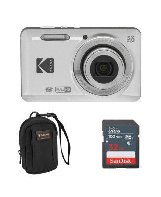 Kodak Friendly Zoom Digital Camera - PIXPRO FZ55, Silver, Includes