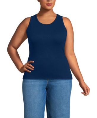Plus Size Drapey Rib Skimming Tank Top