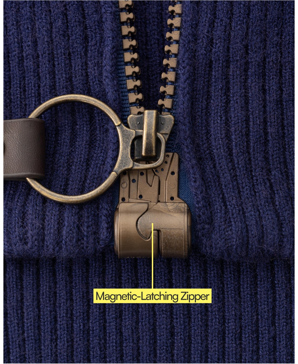 JOE & BELLA MEN'S ADAPTIVE MAGNETIC ZIP-UP SWEATER 
