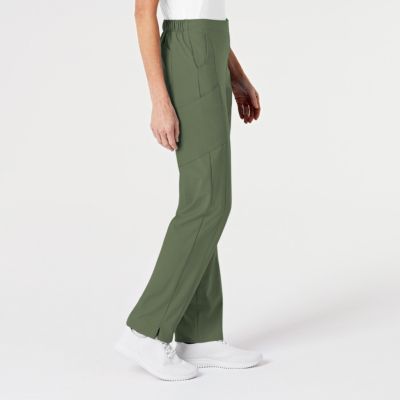 Women's W123 Flat Front Cargo Scrub Pant