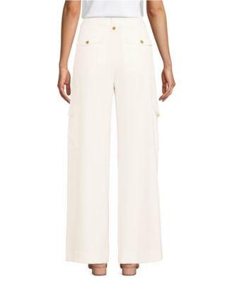 Women's Soft Polish Cargo High Rise Wide Leg Pants