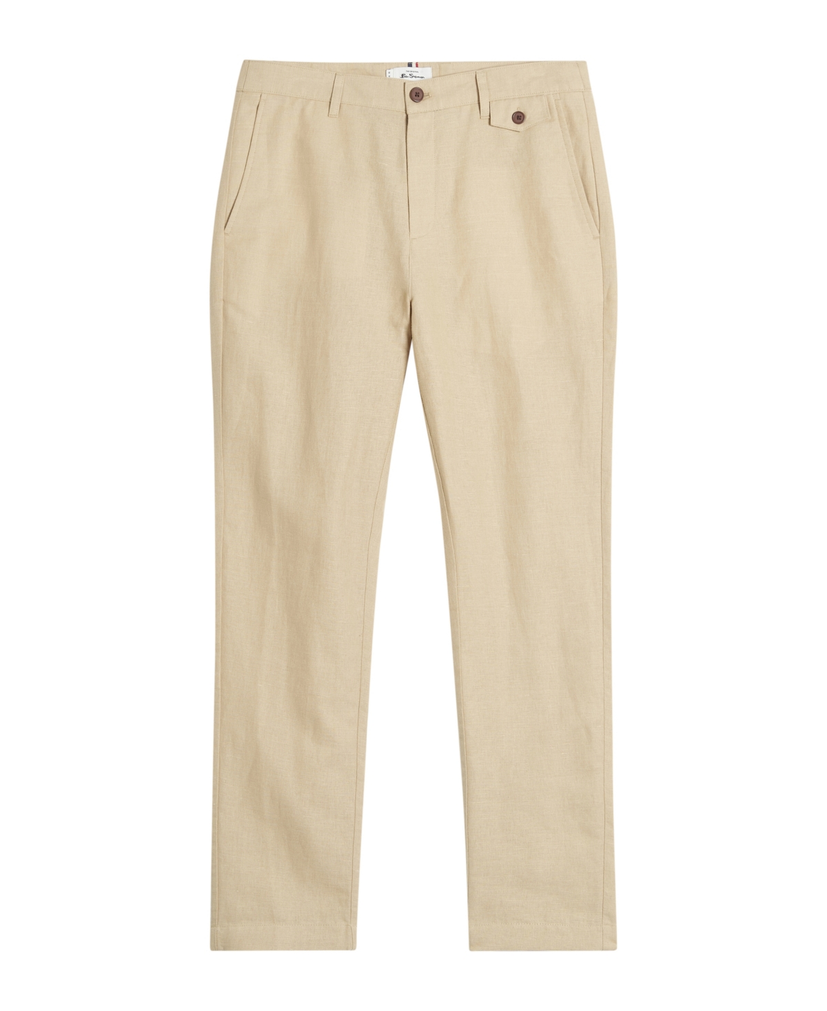 Men's Linen Cotton Trouser Pants - Stone