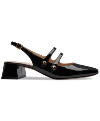 Winley Patent Leather Mary Janes Slingback Pumps