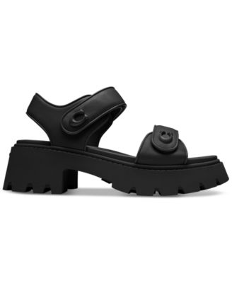 Brynn Buckled Leather Platform Sandals