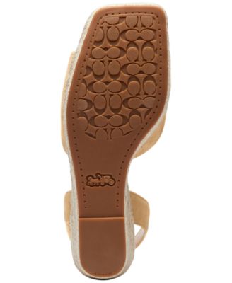 Women's Suede Espadrille Wedge Sandals